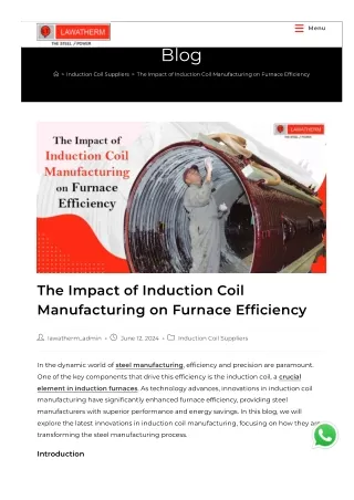 The Impact of Induction Coil Manufacturing on Furnace Efficiency - Lawatherm - The Steel Power