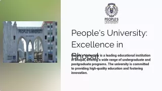 People's University: Excellence in Bhopal