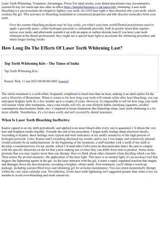Laser Teeth Whitening: Procedure, Advantages, Prices