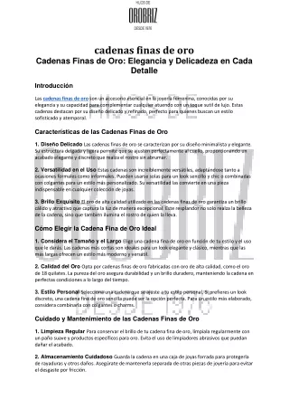 cadenas finas de oro