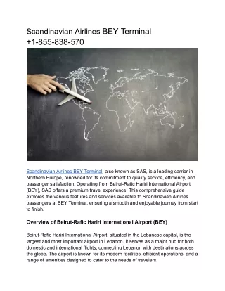 Scandinavian Airlines BEY Terminal