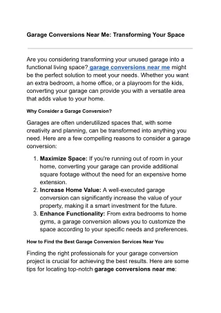 Garage Conversions Near Me_ Transforming Your Space