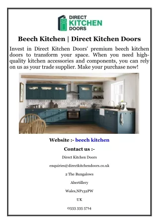 Beech Kitchen Direct Kitchen Doors