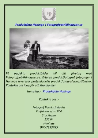 Produktfoto Haninge  Fotografpatriklindqvist.se