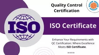 ISO Certificate | QC CERTIFICATION