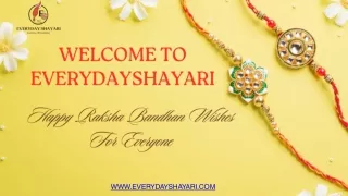 Happy Raksha Bandhan Wishes For Everyone PPT