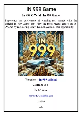 In 999 Official  In 999 Game
