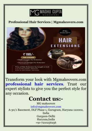 Professional Hair Services  Mgmakeovers.com