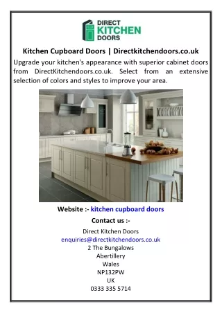 Kitchen Cupboard Doors | Directkitchendoors.co.uk