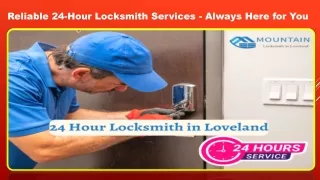 Reliable 24-Hour Locksmith Services - Always Here for You