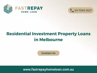 Unlocking Wealth with Residential Investment Property Loans in Melbourne