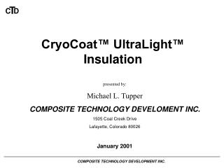 CryoCoat™ UltraLight™ Insulation