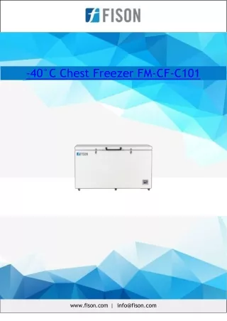 -40°C Chest Freezer Net weight 108kg