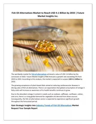 Fish Oil Alternatives Market