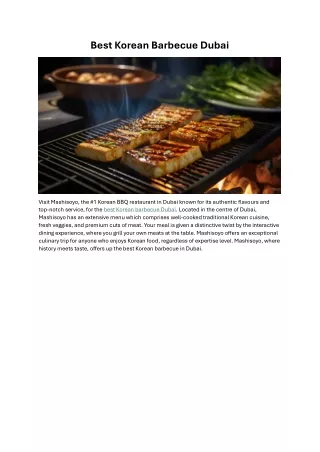 best korean barbecue dubai