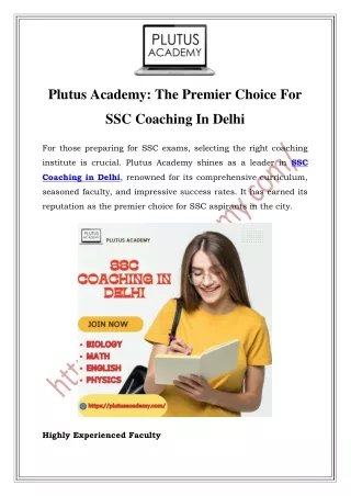 Best SSC Coaching In Delhi At Plutus Academy - Top Results Guaranteed