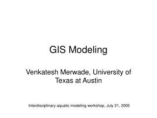 GIS Modeling