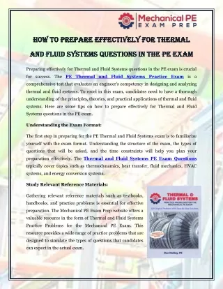 How to Prepare Effectively for Thermal and Fluid Systems Questions in the PE Exam