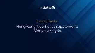 Hong Kong Nutritional Supplements Market Analysis