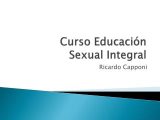Curso Educación Sexual Integral