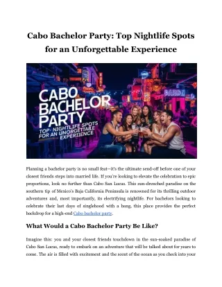 Cabo Bachelor Party_ Top Nightlife Spots for an Unforgettable Experience