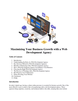 Maximizing Your Business Growth with a Web Development Agency - Site Invention