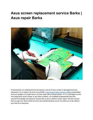 Asus screen replacement service Barka