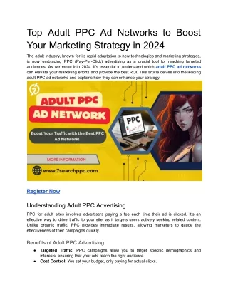 Adult PPC Ad Networks _ 18  Site PPC