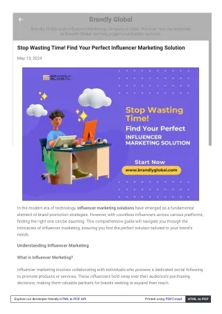 Stop Wasting Time! Find Your Perfect Influencer Marketing Solution