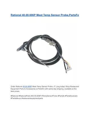 Rational 40.00.606P Meat Temp Sensor Probe, 4_ Long _ PartsFe