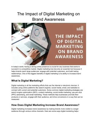 The Impact of Digital Marketing on Brand Awareness