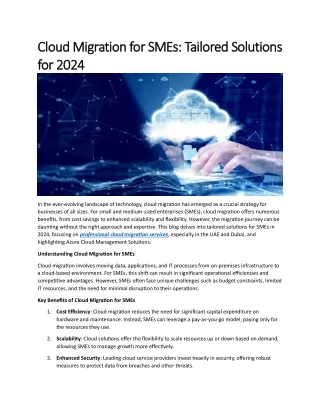 Cloud Migration for SMEs - Tailored Solutions for 2024pdf