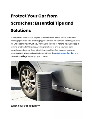 How To Protect A Car From Scratches?