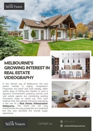 Melbourne's Growing Interest in Real Estate Videography