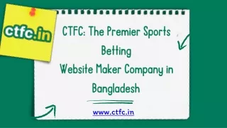 Expert Sports Betting Website Maker Company in Bangladesh with CTFC