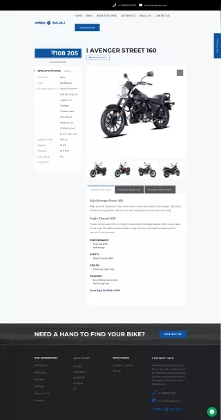 Bajaj Avenger Street 160 On Road Price in Bangalore- Amba Bajaj