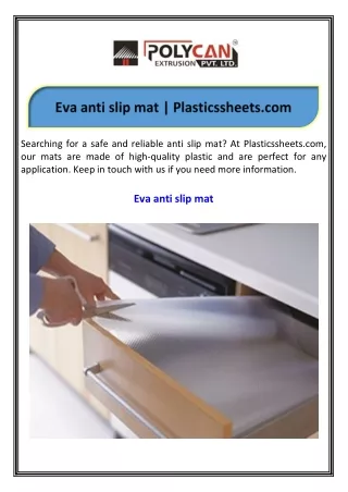 Eva anti slip mat Plasticssheets.com