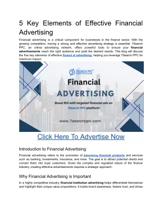 5 Key Elements of Effective Financial Advertising (1)