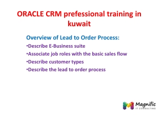 ORACLE CRM prefessional training in kuwait