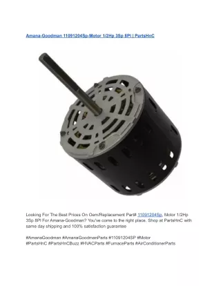 Amana-Goodman 11091204Sp-Motor 1_2Hp 3Sp 8Pl _ PartsHnC