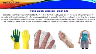 Food Safety Supplies - Bison Life