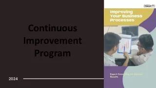 Continuous Improvement Programs