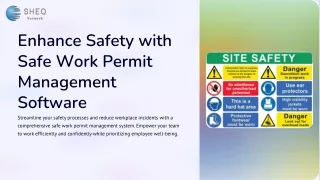 Enhance Safety with Safe Work Permit Management Software