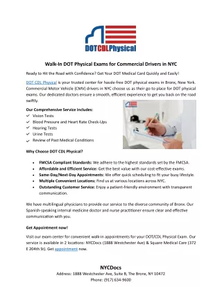 Walk-In_DOT_Physical_Exams _for_Commercial_Drivers _NYC