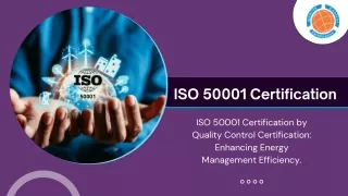 ISO 50001 Certification  |  QC Certification