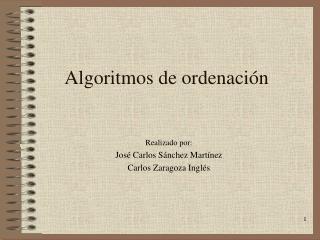 Algoritmos de ordenación