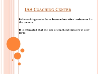 IAS coaching center