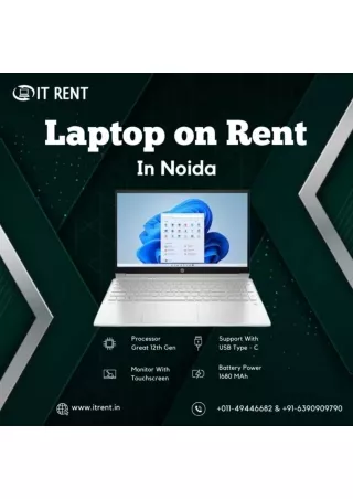 Branded Laptop rent in Noida ! 6390909790