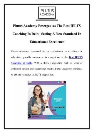 Top IELTS Coaching in Delhi | Plutus Academy Review & Ratings