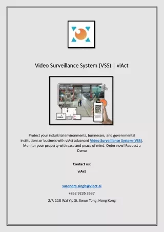 Video Surveillance System (VSS) | viAct